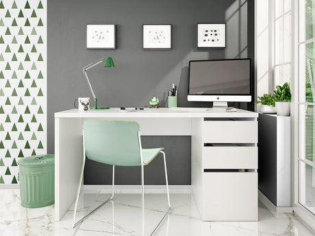 Amalno Desk with Drawers in White