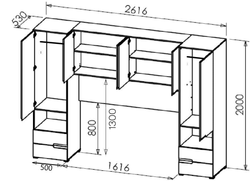 Miracle Overbed Storage Unit in Gloassed White