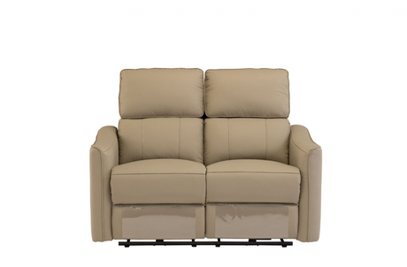 Claudio Taupe Leather 2 Seater Electric Recliner Sofa