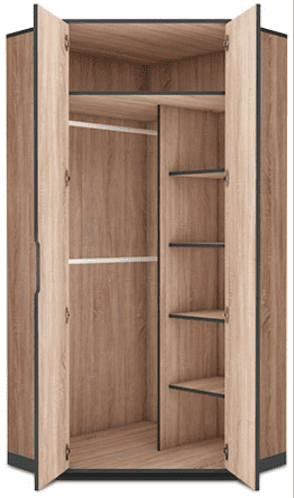 Firo Corner Wardrobe in Oak Effect