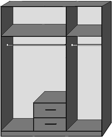 Glory Three Door, 2 Drawer Wardrobe in Light Oak