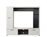 Ferrara Entertaiment Unit Wall TV Cabinet in White Oak and Black -11008353