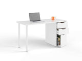 Bronya Arctic White Computer Desk with Drawers-004604A