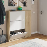 Marko Classy Oak Effect Shoe Cabinet with 4 Doors - 017818F