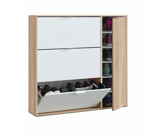 Marko Classy Oak Effect Shoe Cabinet with 4 Doors - 017818F