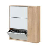 Marko Classy Oak Effect Shoe Cabinet with 4 Doors - 017818F