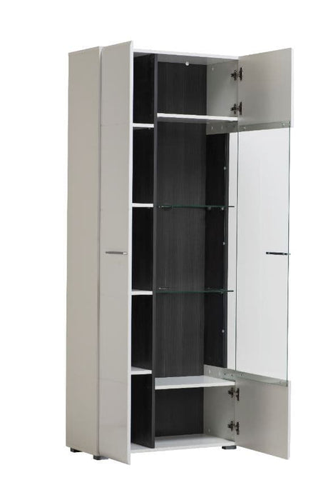 Clara Tall Display Cabinet in Glossed White