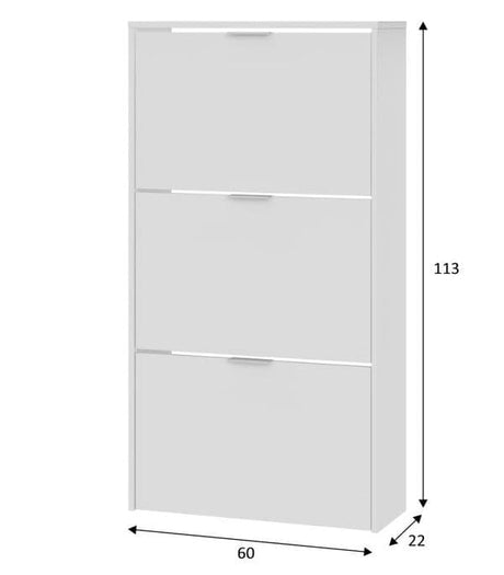 Lavio Large Shoe Cabinet White- LC7877BO