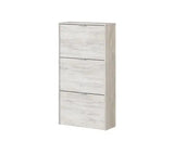 Lavio White Oak Effect Large 3 Door Shoe Cabinet - LC7877K